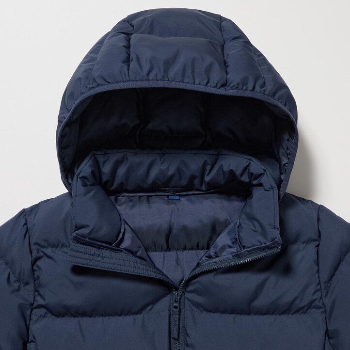 Navy Uniqlo Warm Padded Washable Hooded Parka Water Repellent | XTORI-7106