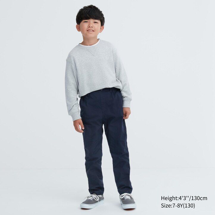 Navy Uniqlo Warm Stretch Lined Trousers Water Repellent | NTGRQ-3261