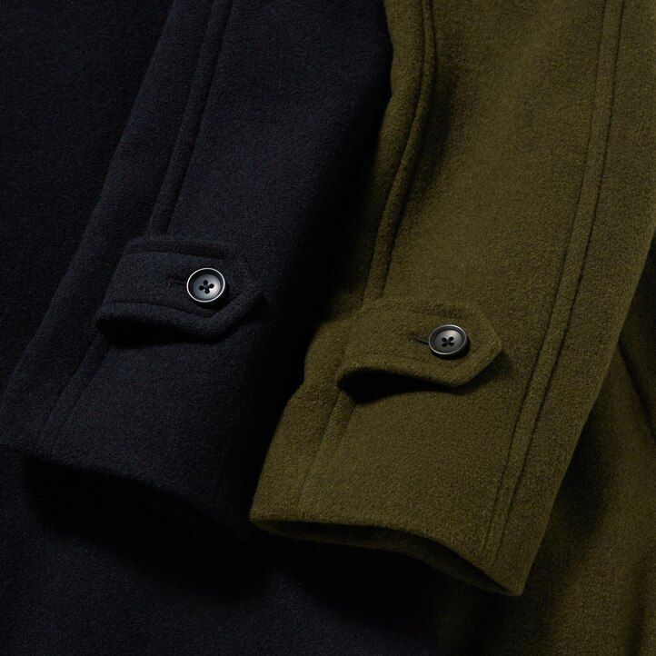 Olive Uniqlo Balmacaan Coat | RKQAN-1283