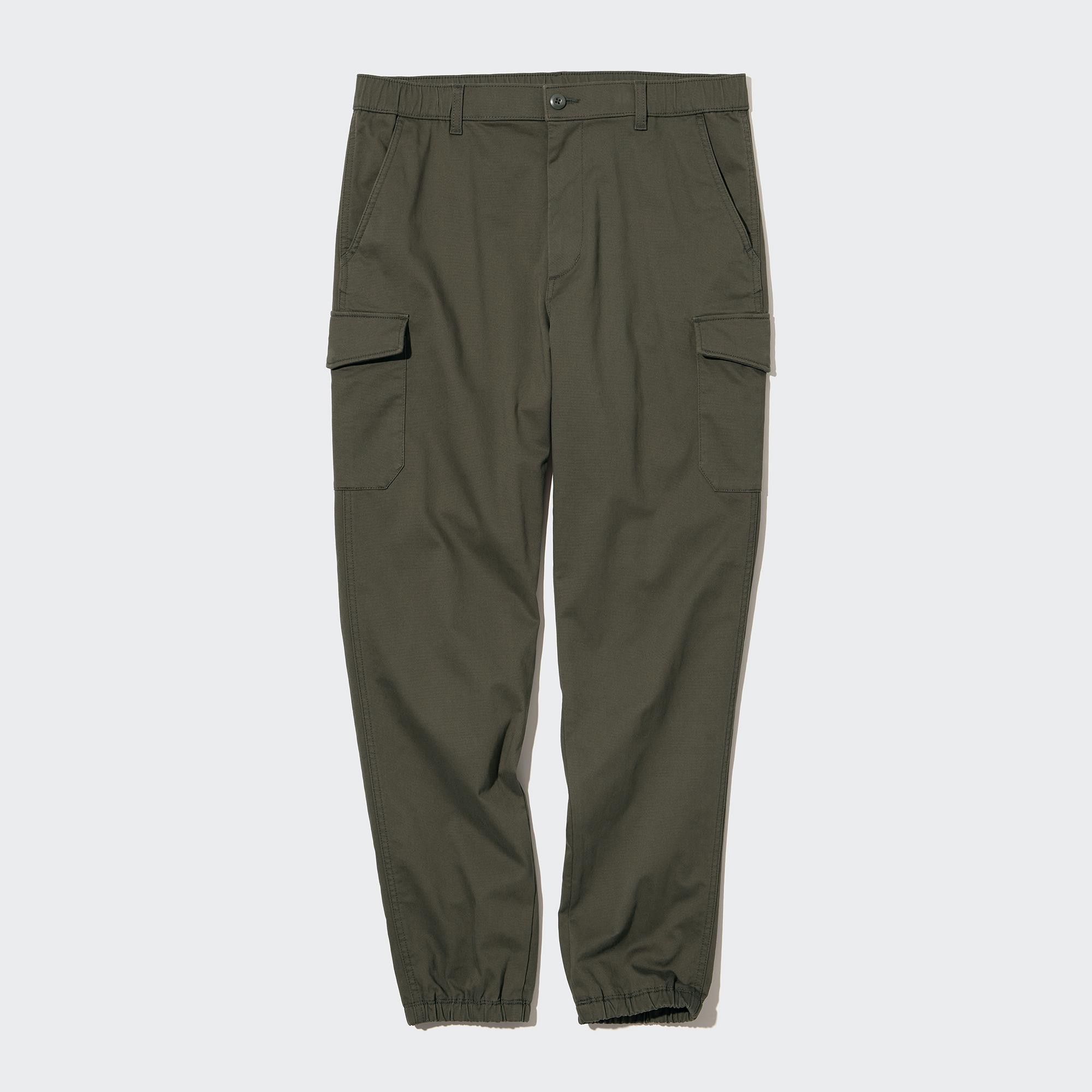 Olive Uniqlo Cargo Jogger Trousers Long | PASVY-9845