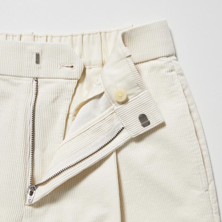 Olive Uniqlo Corduroy Pleated Wide Leg Trousers | NDQLF-8275
