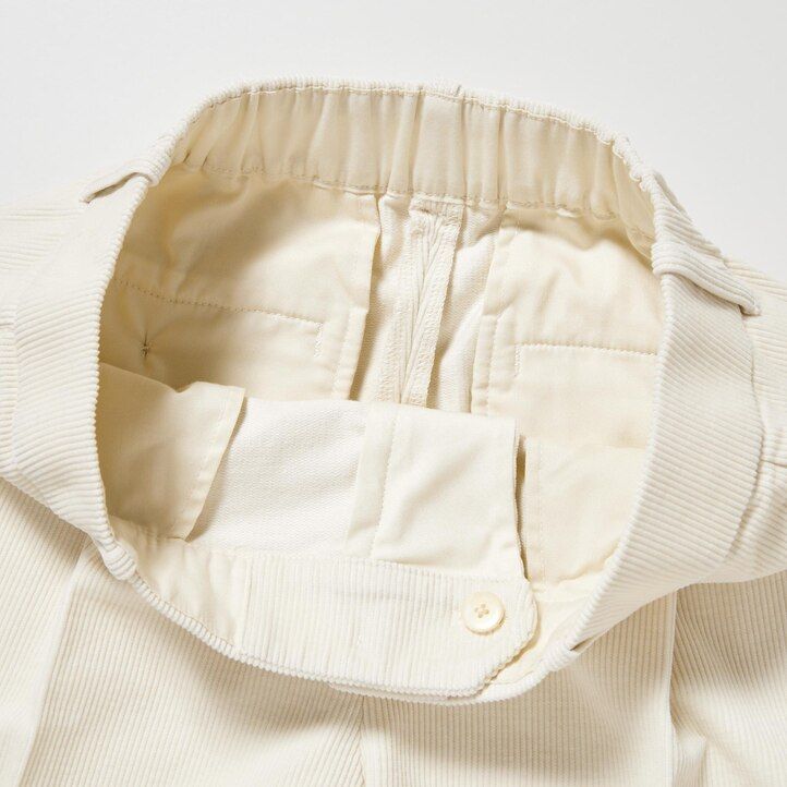 Olive Uniqlo Corduroy Pleated Wide Leg Trousers | NDQLF-8275