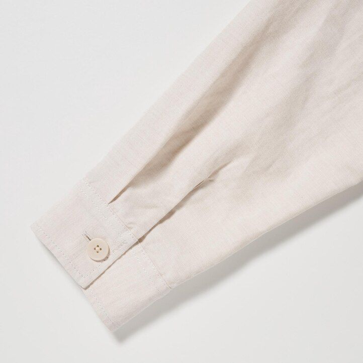 Olive Uniqlo Cotton Linen Overshirt | EHJTZ-7940