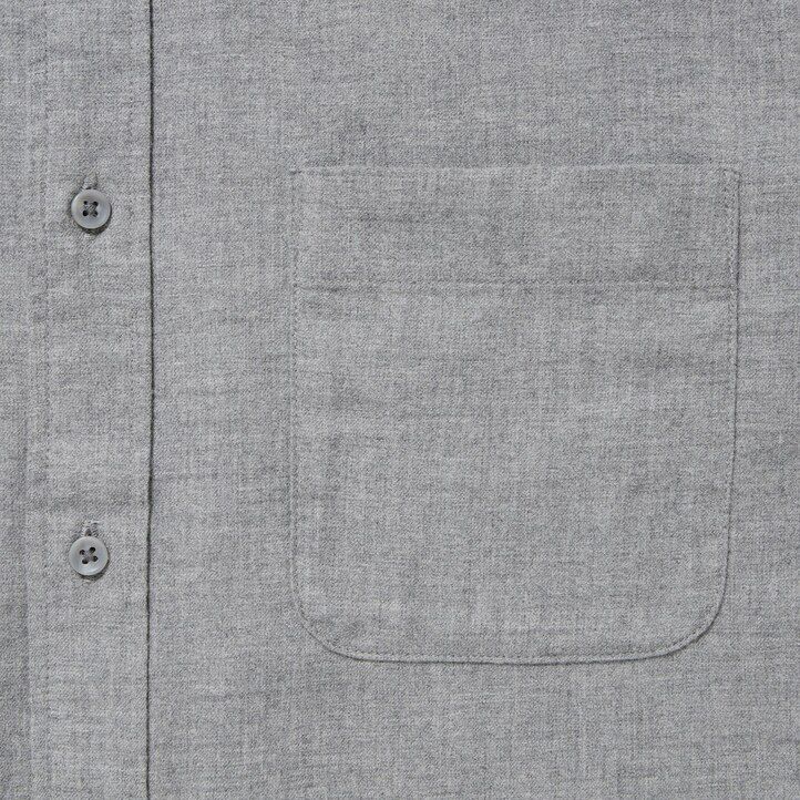 Olive Uniqlo Flannel Regular FiT-Shirt | KOMGV-8097