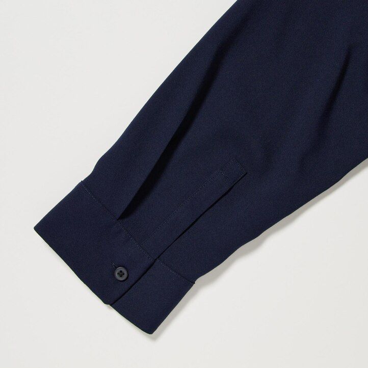 Olive Uniqlo Rayon Skipper Collar 34 Sleeved Blouse | EVQBW-3251