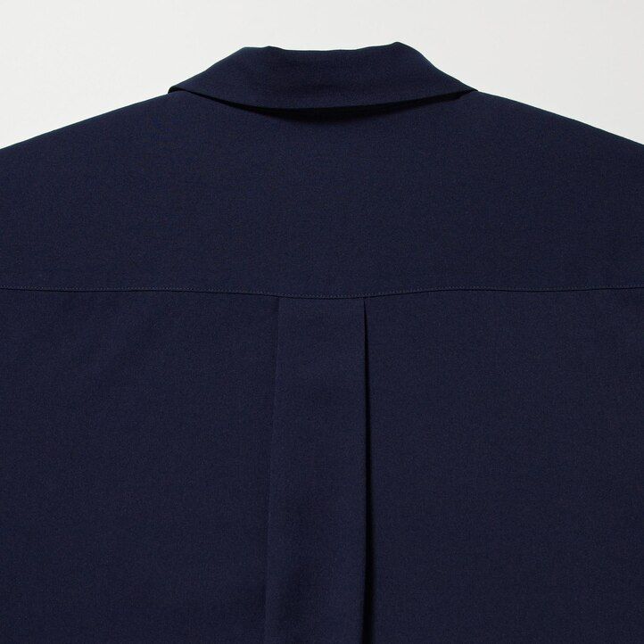 Olive Uniqlo Rayon Skipper Collar 34 Sleeved Blouse | EVQBW-3251