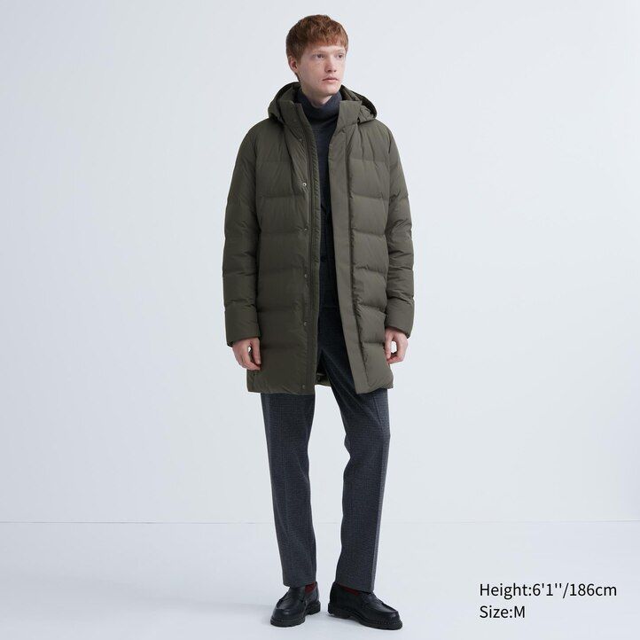 Olive Uniqlo Seamless Down Coat | ESOCJ-8217