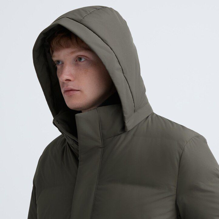 Olive Uniqlo Seamless Down Coat | ESOCJ-8217