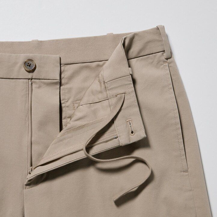 Olive Uniqlo Smart Cotton Ankle Length Trousers | RWEBT-0387
