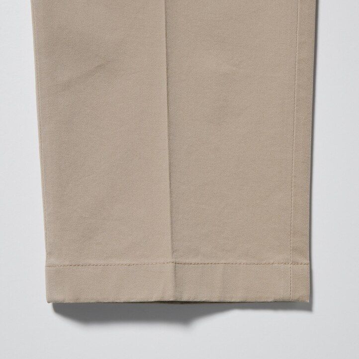 Olive Uniqlo Smart Cotton Ankle Length Trousers | RWEBT-0387