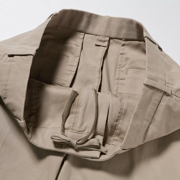 Olive Uniqlo Smart Cotton Ankle Length Trousers | RWEBT-0387