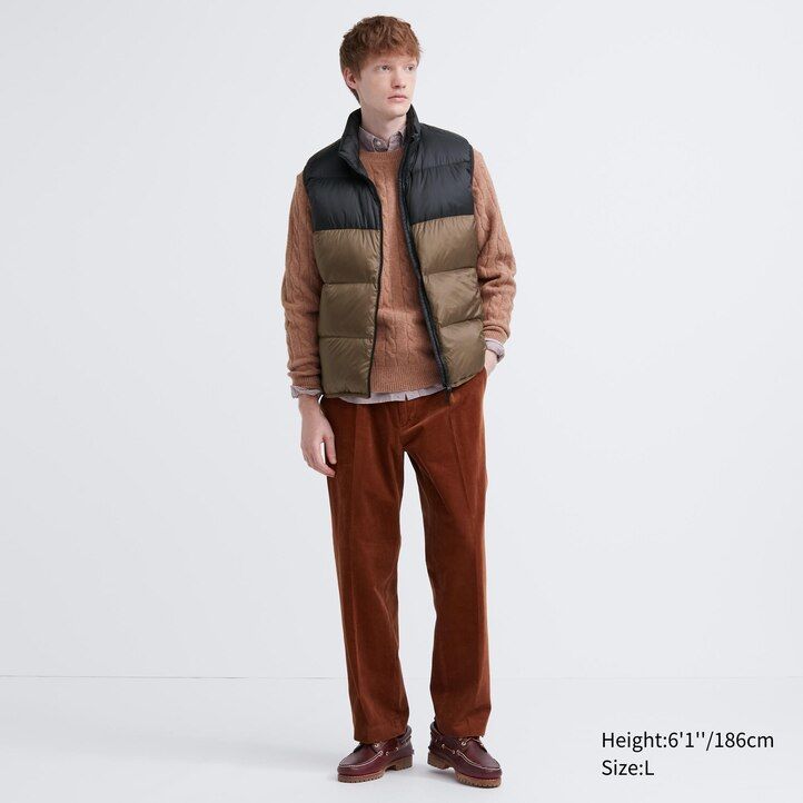 Olive Uniqlo Ultra Light Down Colour Block Vest | VTKNP-1207