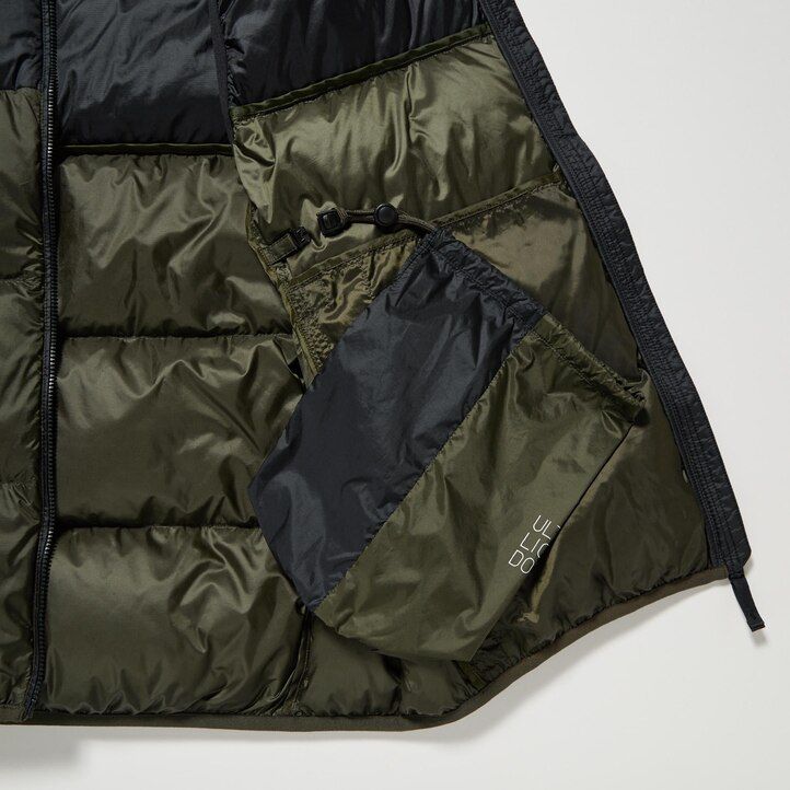 Olive Uniqlo Ultra Light Down Colour Block Vest | VTKNP-1207