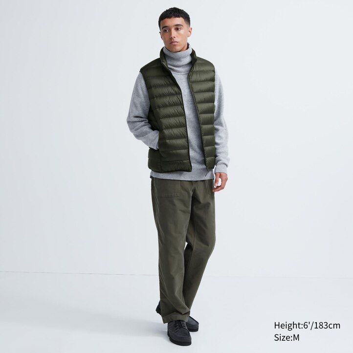 Olive Uniqlo Ultra Light Down Quilted Vest | MBGFO-4781