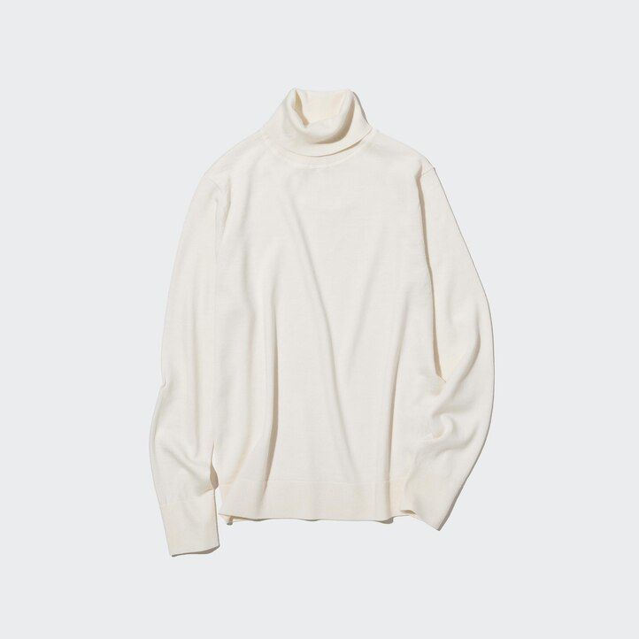 Orange Uniqlo 100pct Extra Fine Merino Turtleneck Jumper | INLSF-6901