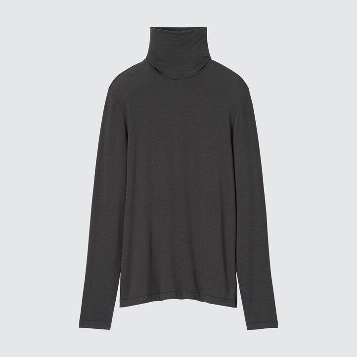 Orange Uniqlo Heattech Ultra Light Turtleneck Long Sleeved Thermal Top | AXKZS-5861
