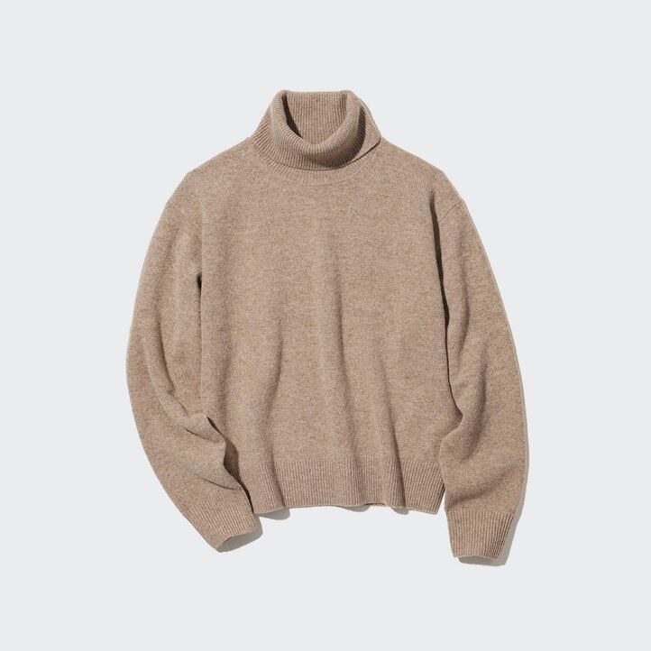 Orange Uniqlo Premium Lambswool Turtleneck Jumper | YKMHT-2184