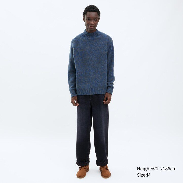Orange Uniqlo Souffle Yarn Mock Neck Jumper | WOCZI-8601