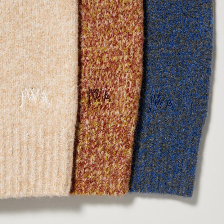 Orange Uniqlo Souffle Yarn Mock Neck Jumper | WOCZI-8601