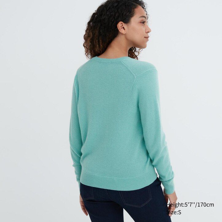 Pink Uniqlo 100pct Cashmere V Neck Jumper | VYZIF-7019
