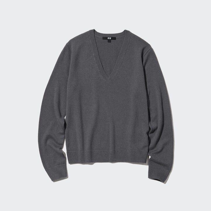 Pink Uniqlo 100pct Cashmere V Neck Jumper | VYZIF-7019