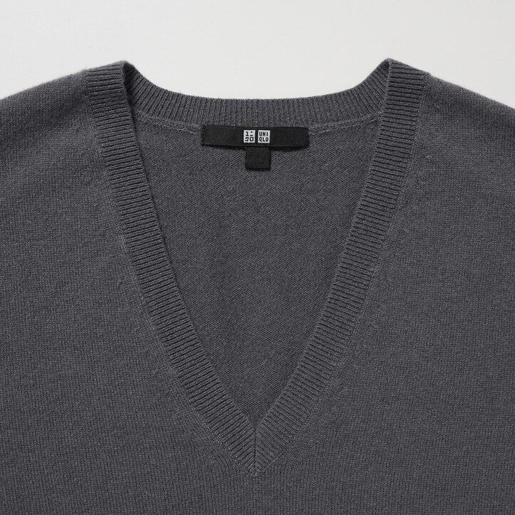 Pink Uniqlo 100pct Cashmere V Neck Jumper | VYZIF-7019