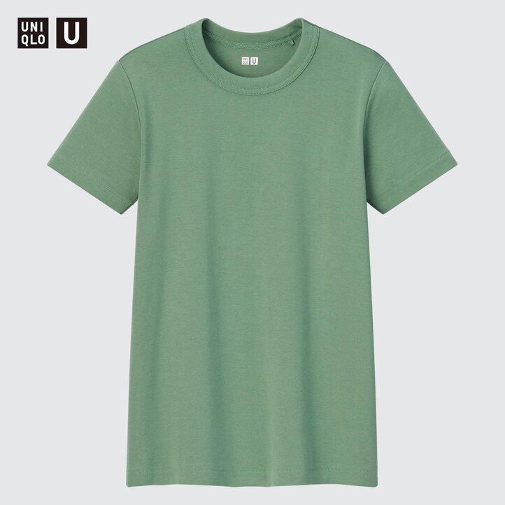 Pink Uniqlo Crew Neck Short Sleeved T-Shirt | WVCND-9853