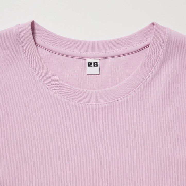 Pink Uniqlo Cropped Fit Short Sleeved T-Shirt | WIJPL-7592