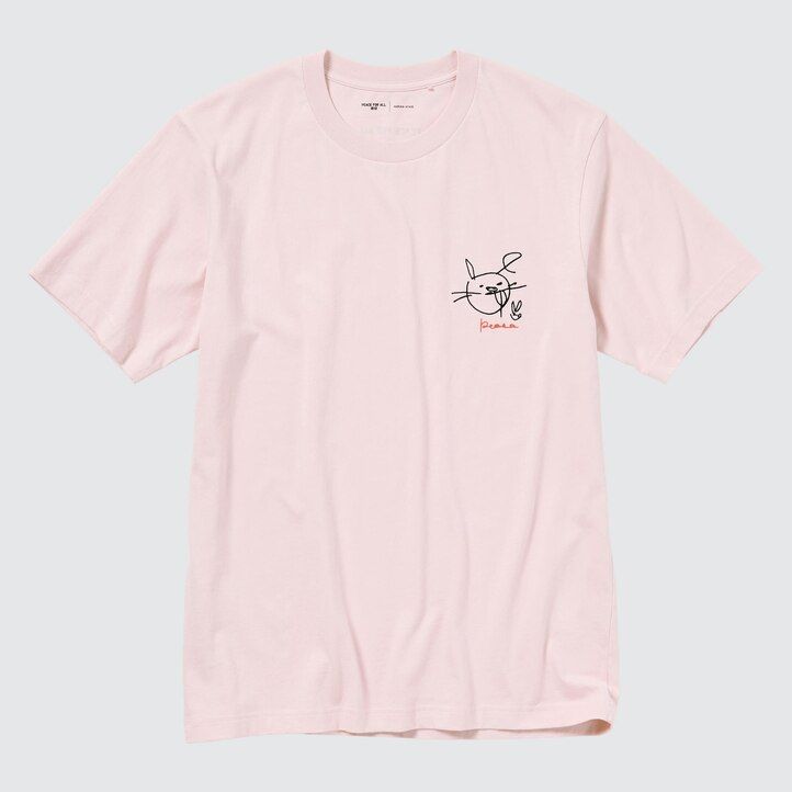 Pink Uniqlo Peace For All Graphic T-Shirt Haruka Ayase | IYTQK-2965