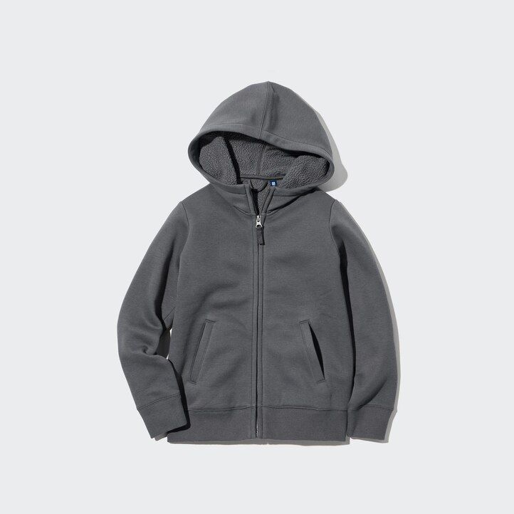 Pink Uniqlo Pile Lined Sweat Zipped Hoodie | ZAMVH-3280