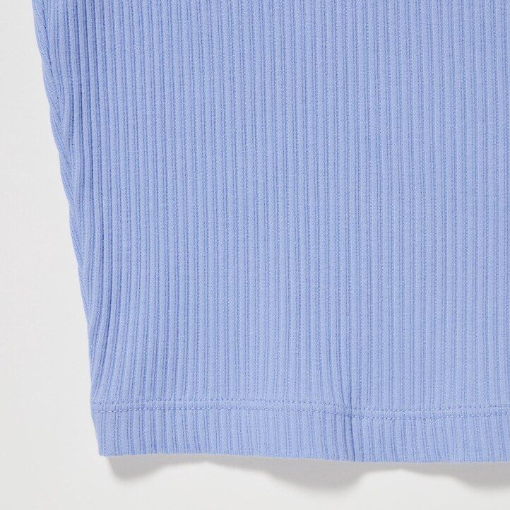 Pink Uniqlo Ribbed Cropped Crew Neck T-Shirt | TREFC-4873