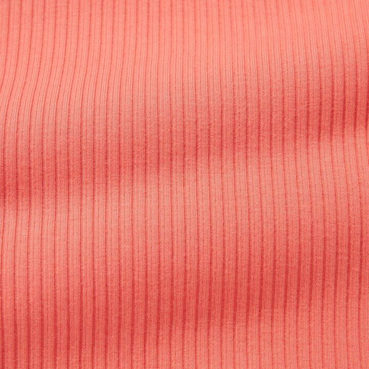 Pink Uniqlo Ribbed Cropped Crew Neck T-Shirt | TREFC-4873