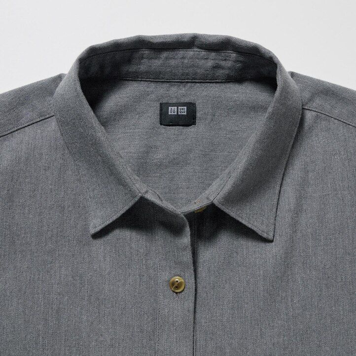 Pink Uniqlo Soft Brushed Long Sleeved Shirt | HQBJV-6741