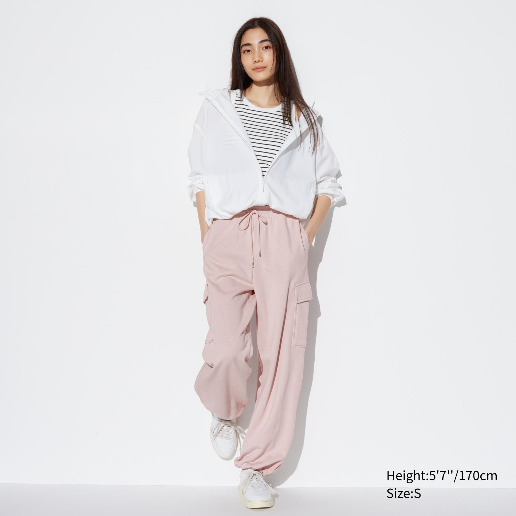 Pink Uniqlo Sweat Cargo Joggers | QAYBV-9107