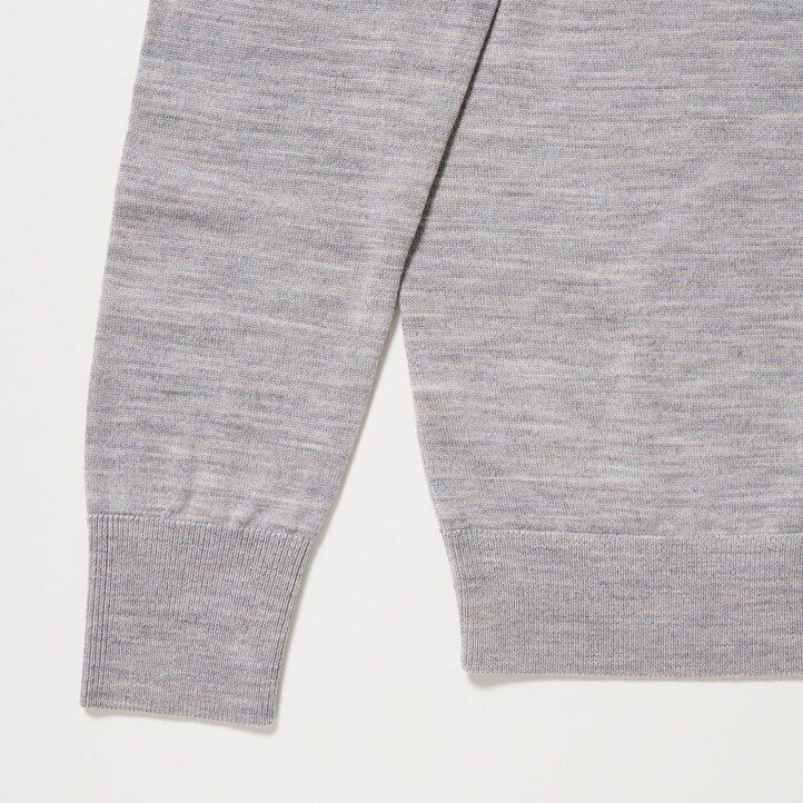 Red Uniqlo 100pct Extra Fine Merino Crew Neck Cardigan | DAFVZ-4789