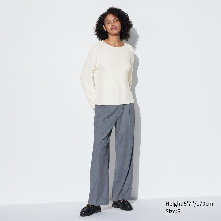 Red Uniqlo 3d Knit Seamless Cotton Crew Neck Jumper | SWNUX-2648