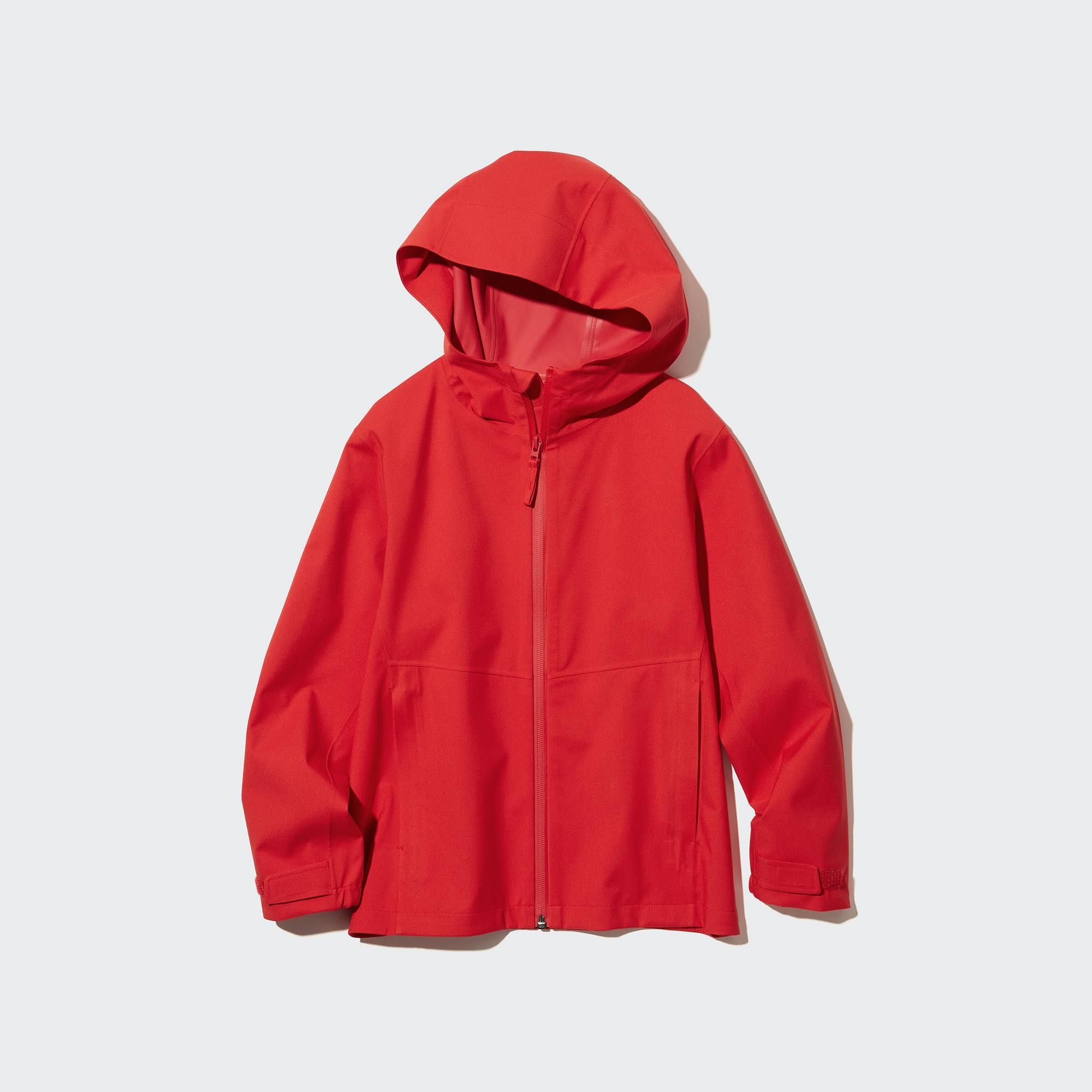 Red Uniqlo Blocktech Hooded Parka Water Repellent | DQKOS-6312