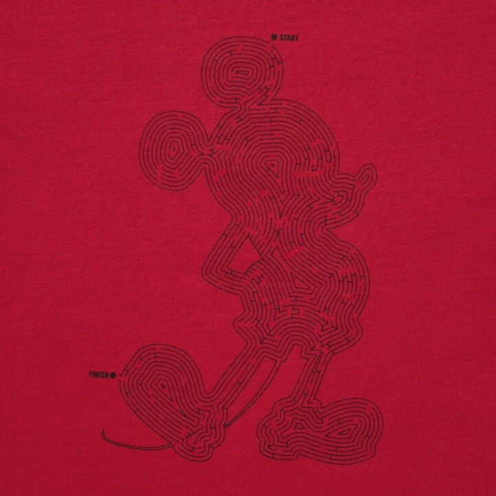 Red Uniqlo Mickey Stands Ut Graphic T-Shirt | VNPUX-0635