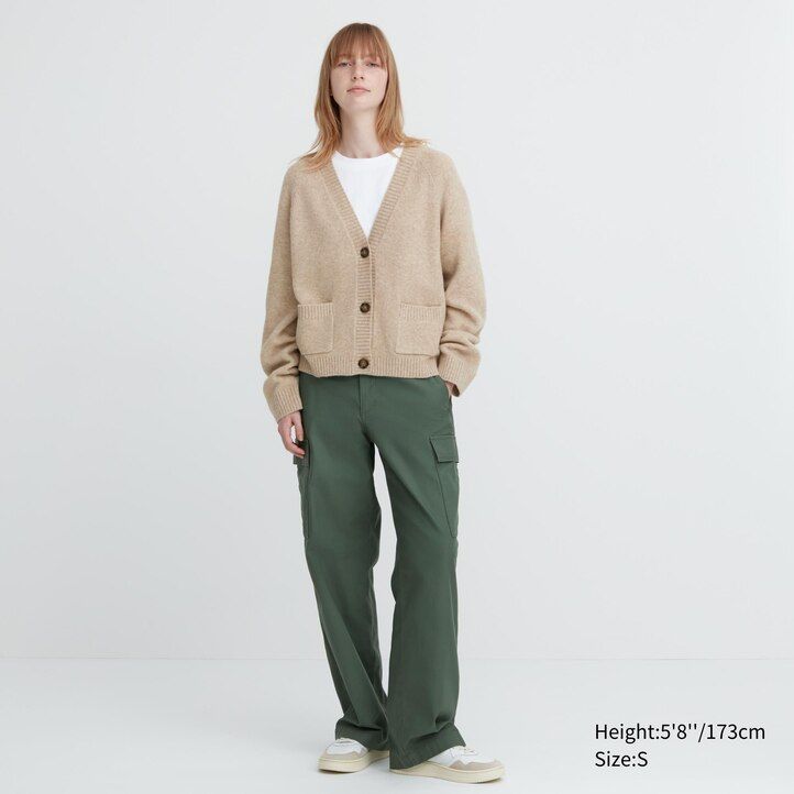 Red Uniqlo Souffle Yarn Short Cardigan | AGZRN-3719