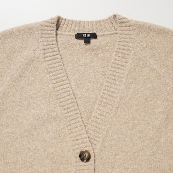 Red Uniqlo Souffle Yarn Short Cardigan | AGZRN-3719