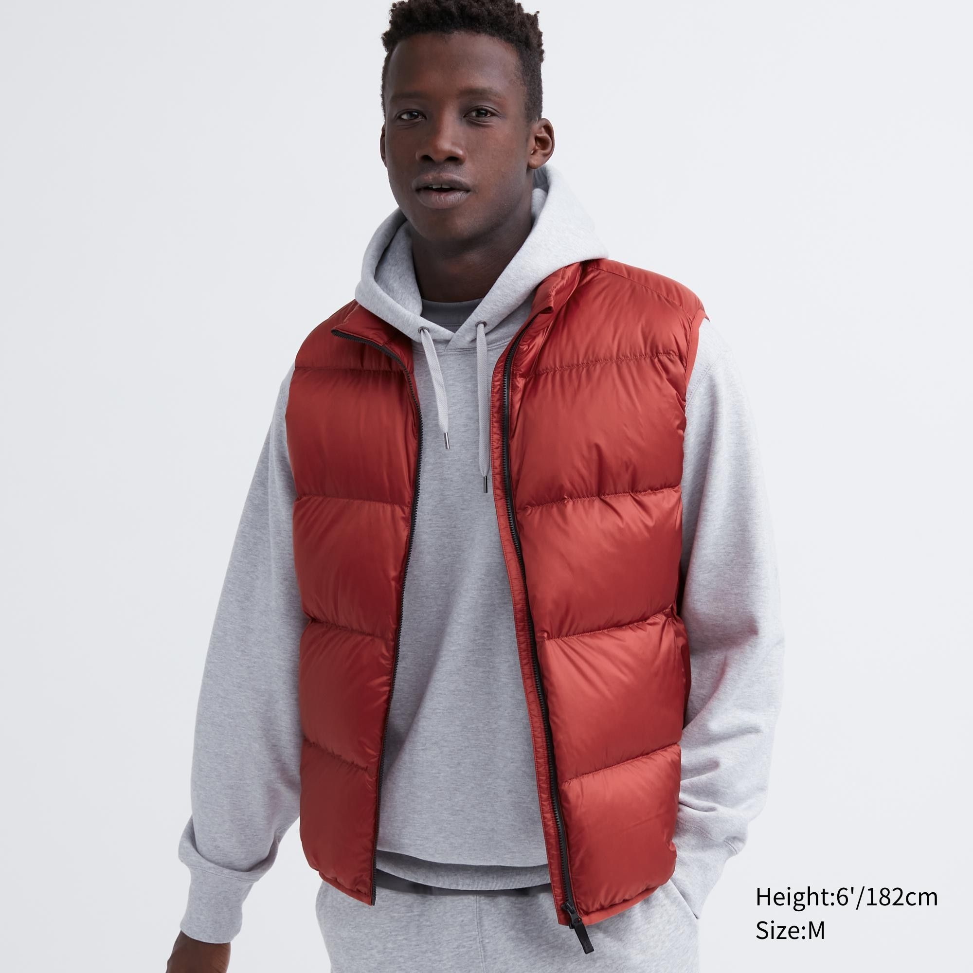 Red Uniqlo Ultra Light Down Vest | WZIOJ-8579
