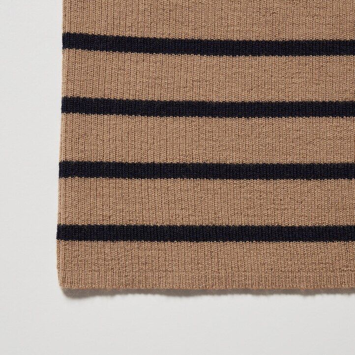 White Uniqlo 100pct Extra Fine Merino Ribbed Turtleneck Jumper | KITWA-6049