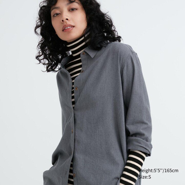 White Uniqlo 100pct Extra Fine Merino Ribbed Striped Turtleneck Jumper | WUFXA-6410
