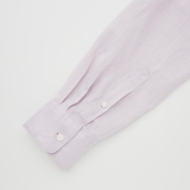 White Uniqlo 100pct Premium Linen Long Sleeved Shirt | KWCLP-0132