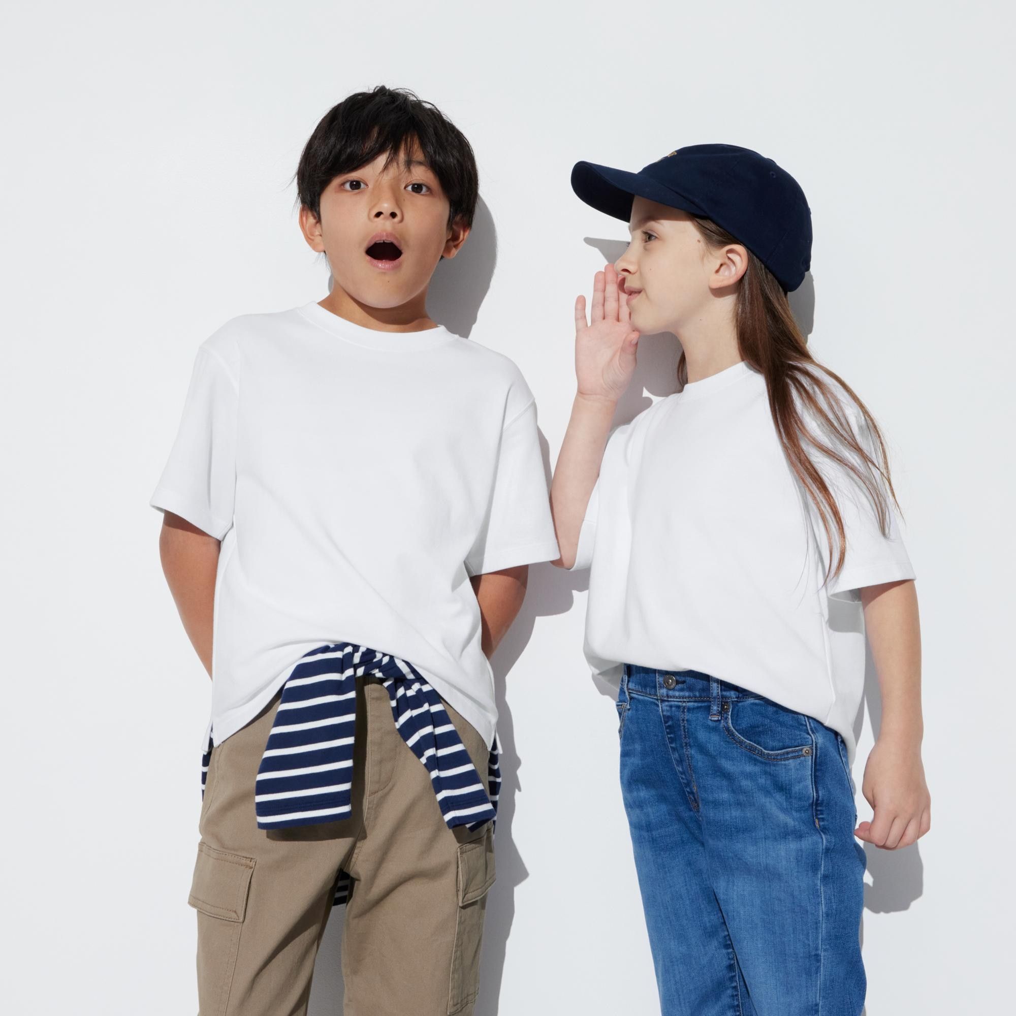 White Uniqlo Airism Cotton Crew Neck Short Sleeved T-Shirt | CGWIX-3065