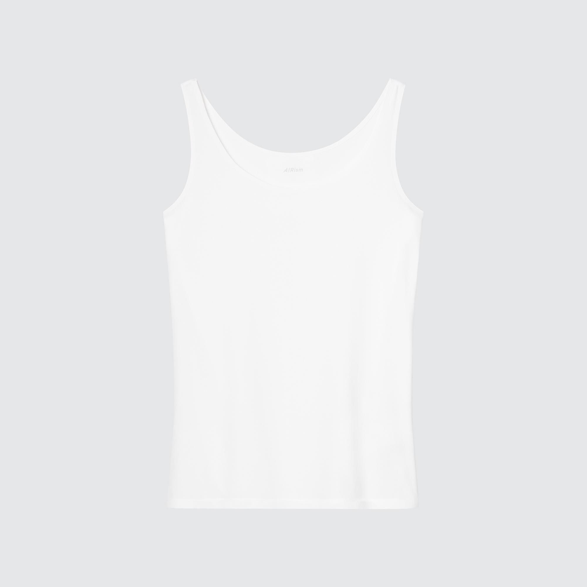 White Uniqlo Airism Sleeveless Vest Top | NWREJ-6049