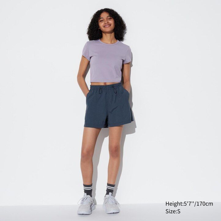 White Uniqlo Airism Ultra Soft Cropped T-Shirt | NYCXS-8206