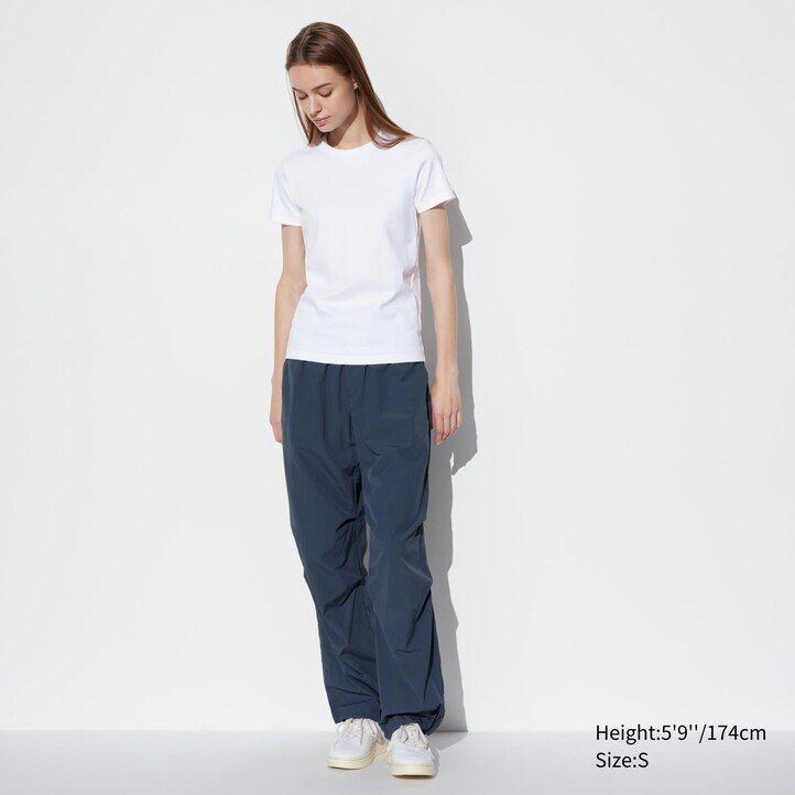 White Uniqlo Crew Neck Short Sleeved T-Shirt | XMIEC-2350