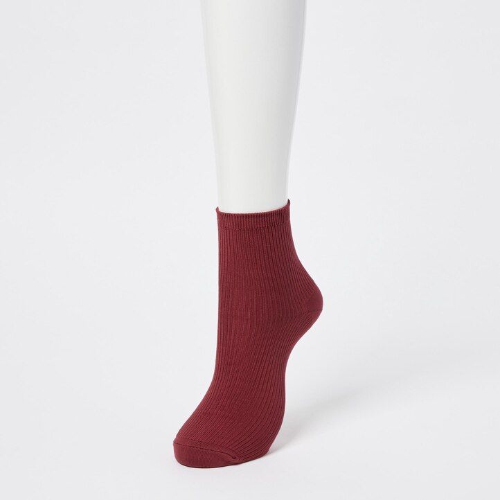 White Uniqlo Crew Ribbed Socks Three Pairs | VSFKR-2845