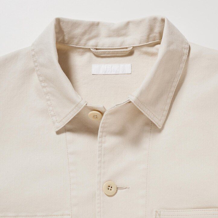 White Uniqlo Denim Utility Jacket | XIWER-1564